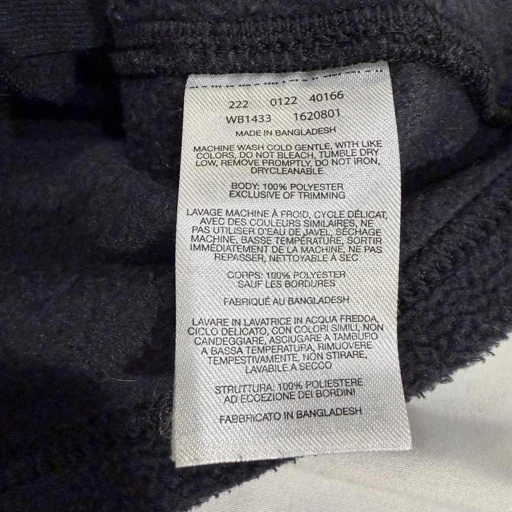 Columbia Boys Benton Springs‎ Fleece Vest Black Full Zip Mock Neck Size Large